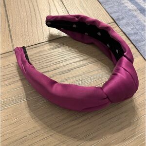Fuchsia silk Lele Sadoughi headband